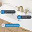 Meuble-lavabo autoportant simple en bouleau Sahara de 48 po avec plateau en pierre reconstituée blanche et quincaillerie or brossé Xander-1516221741-1516221747