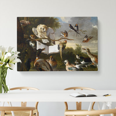 Owl Surrounded by Melchior D'Hondecoeter - Wrapped Canvas Painting