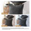 Coussins décoratifs carrés décoratifs en velours côtelé gris avec insertions-102345299