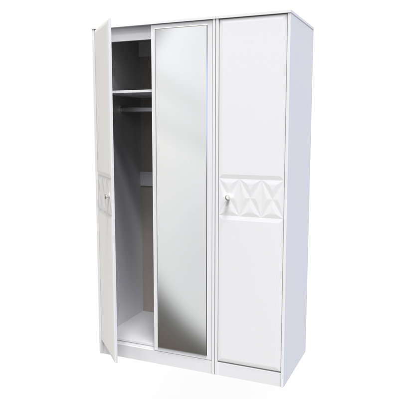 Ceinwen Manufactured Wood Wardrobe, White Matt