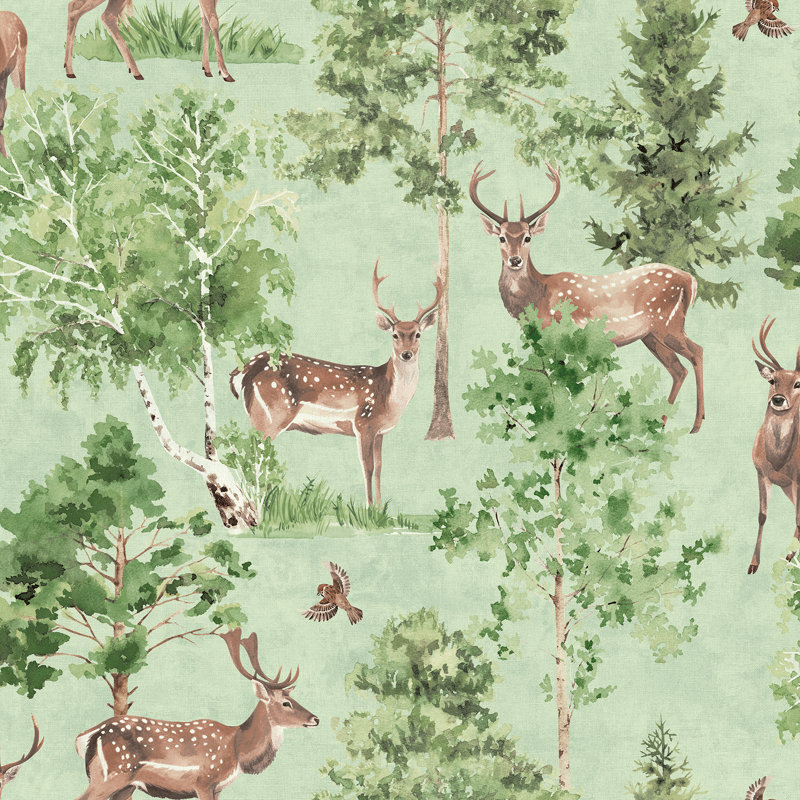 Papier peint Cletis Neutral Deer Forest