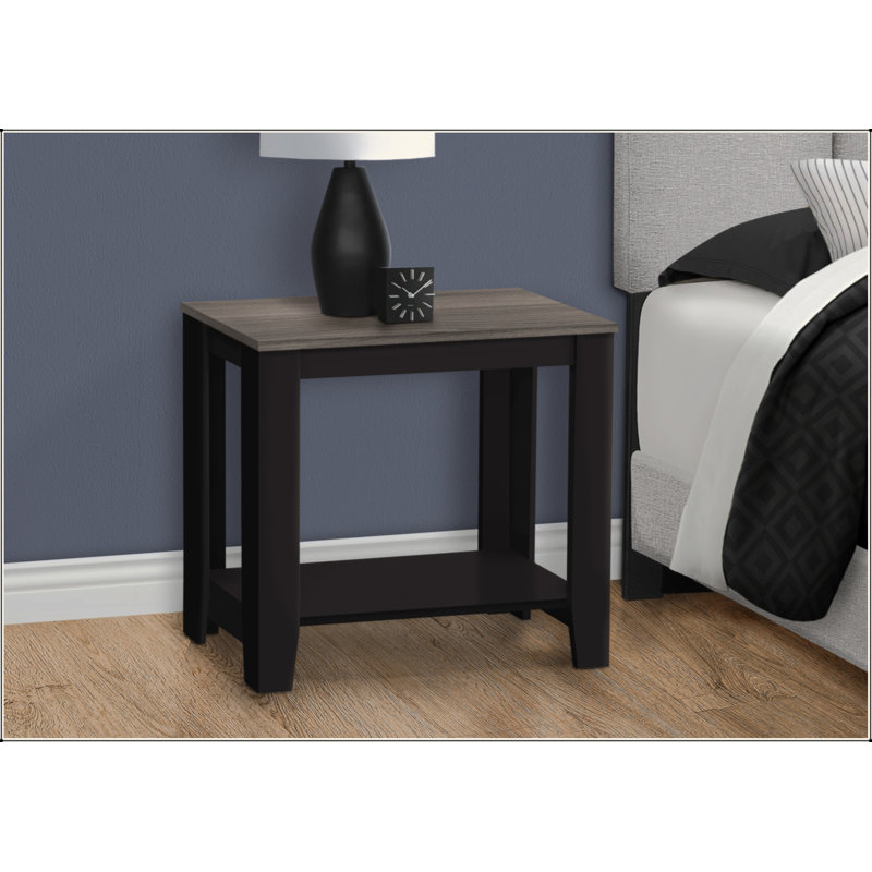 Table de chevet polyvalente pour la chambre à coucher et le salon, design élégant et fonctionnel., Noir