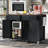 53.5''Farmhouse Kitchen Island With Power Outlet, Kitchen Storage Island With Drop Leaf, Spice Rack And Drawer-1176948163