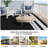 Outdoor Furniture Reversible Outdoor Rug 9x12ft - Waterproof Plastic Straw Carpet - Collapsible, Washable, Modern Geometric -  for Patio, Backyard, Porch, Deck, RV, Camping, Beach, Picnic - Black-1235256462-1235256471