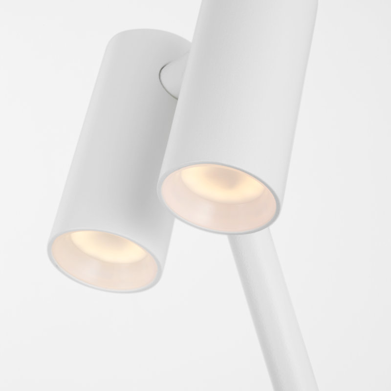 Doppia Accent Rechargeable Table Lamp, Matte White
