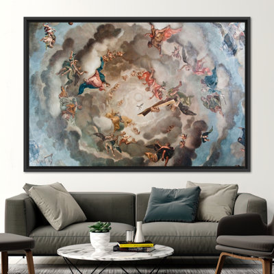 Renaissance Heaven and Angel, œuvre d'art sur toile - affiche de style Fresco