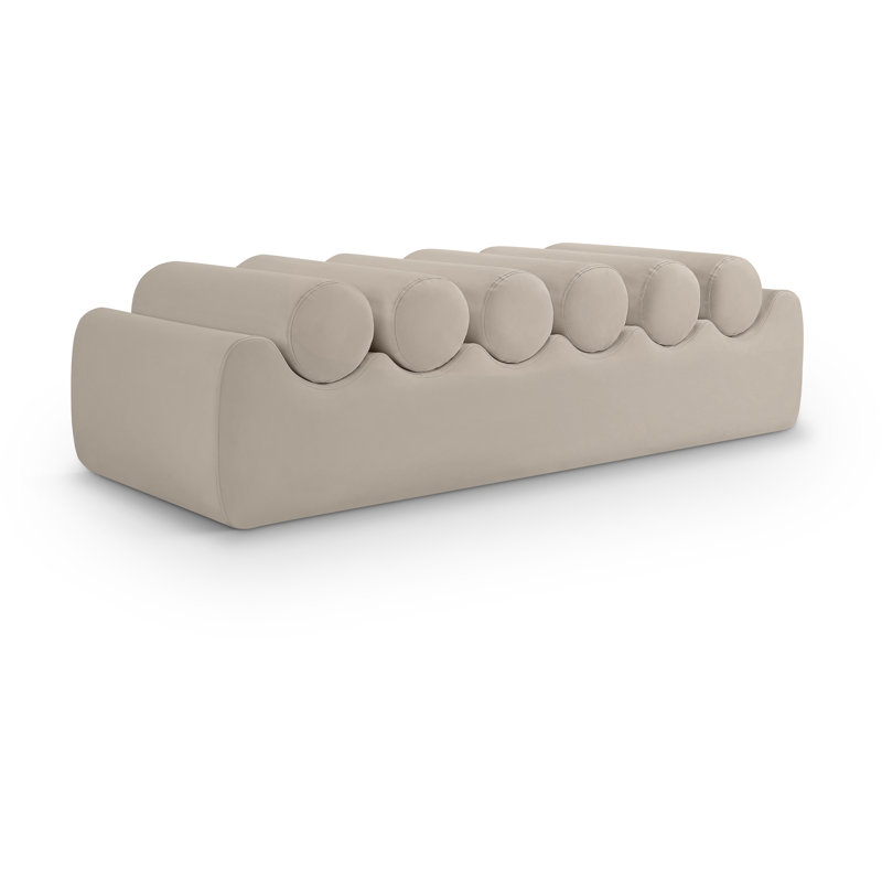 Rumble Vegan Leather Bench, Taupe Vegan Leather, 16.5" H x 56" W x 22" D