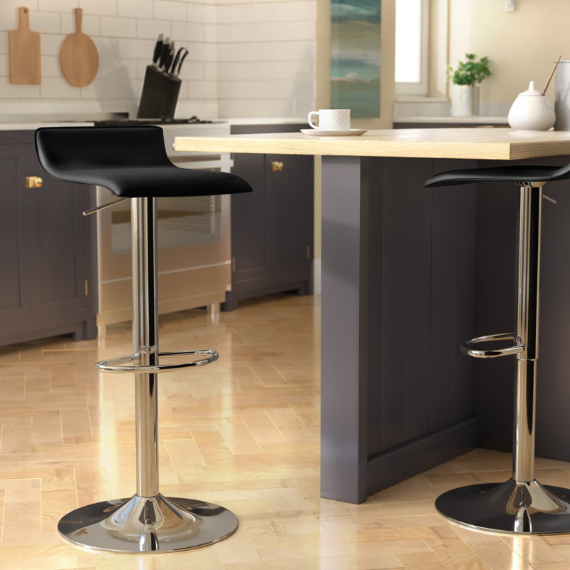 Tabouret de bar à hauteur réglable Camargo, Noir