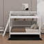 Lit superposé simple en bois avec 3 tablettes de rangement-956620993