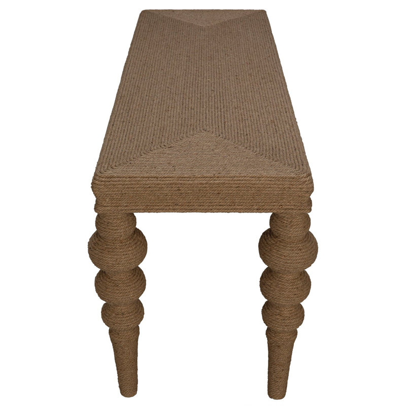 Ismail 64'' Natural Solid Wood Rope-Wrapped Console Table
