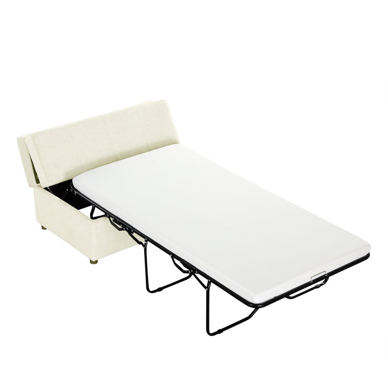 Lit simple blanc avec matelas pour un usage quotidien, Blanc