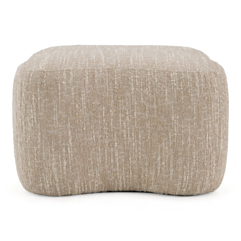 Spiro Beige Fabric Ottoman