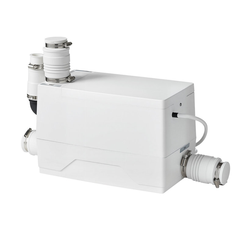 Pompe utilitaire pour évier 350 W, débit de 7 200 l/h, hauteur de refoulement de 8 m, unité d'évacuation des eaux usées avec 3 entrées, conception compacte et efficace pour les applications en sous-sol, évier et douche.