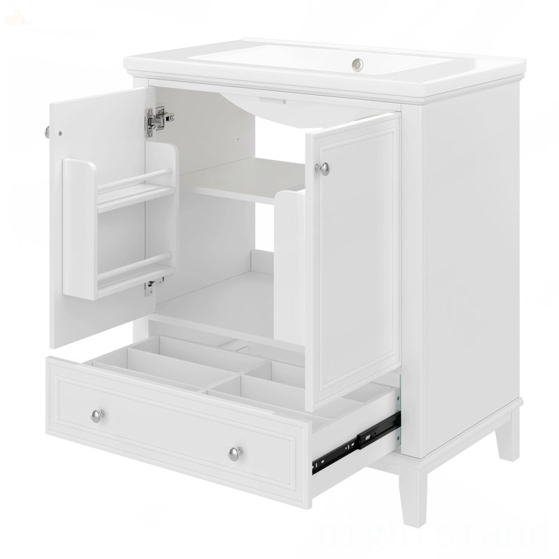 Meuble-lavabo 30 po avec lavabo, Blanc