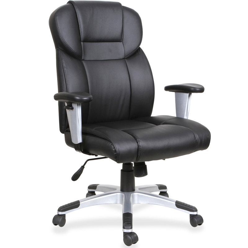 Black High-Back Leather Executive Swivel Chair