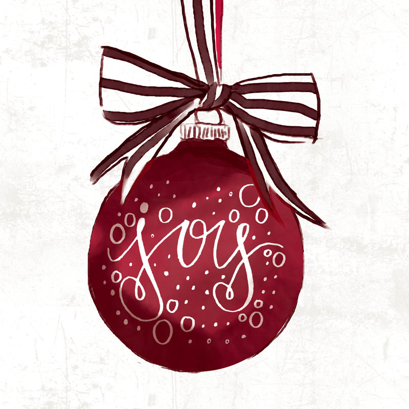 Joy Ornament - Wrapped Canvas Print, 76cm H x 76cm W x 3.8cm D