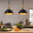 Mantasha 1-Light Mini 6" Single Gold Black Modern Done Kitchen Island Pendant(1-Set)