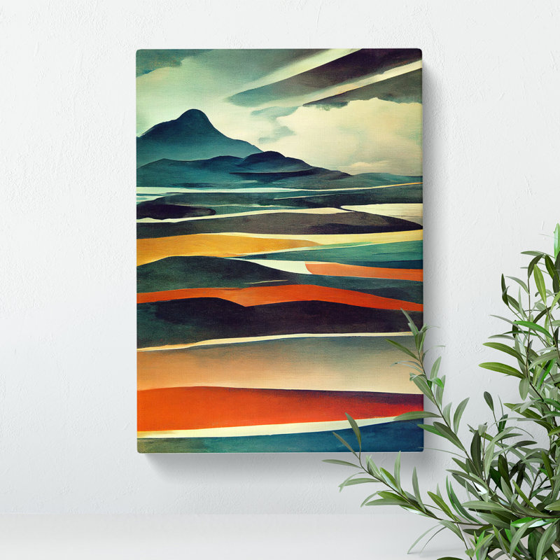 Abstract Mountain Landscape - Wrapped Canvas, 76cm H x 50cm W