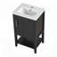 Meuble-lavabo de 20 pouces avec lavabo, porte à fermeture douce, support de rangement et tablette ouverte pour les salles de bain modernes-167491825