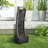 Barcot 38" Indoor/Outdoor Curved Waterfall Fountain with LED Lights in Faux Slate-1432217110