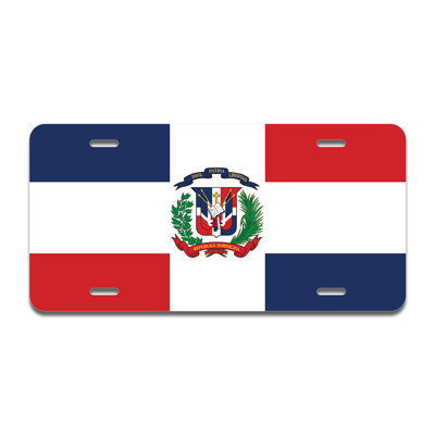 Cadre en aluminium drapeau dominicain