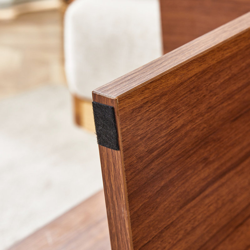 Minimalist Rectangular MDF Coffee Table, Walnut