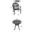 Ensemble de 3 pièces de mobilier de patio en aluminium coulé avec coussins, pour l'extérieur, durable