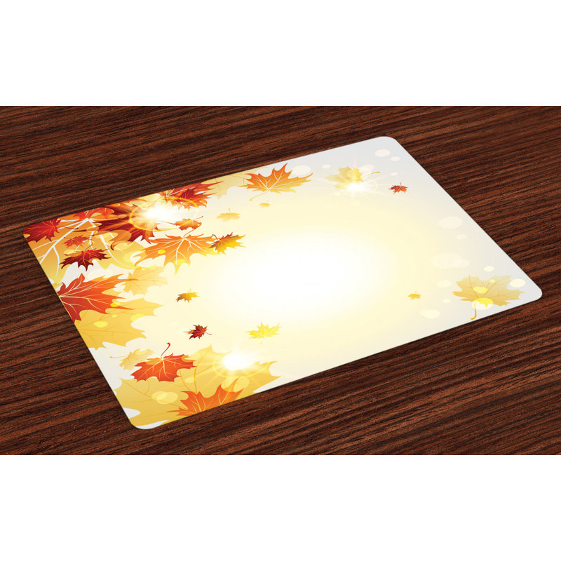 Ashtun Autumn Flying Maple Leaves Placemat