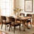 Mid-Century Upholstered Solid Wood Side Chair  Set of 2-1194623117