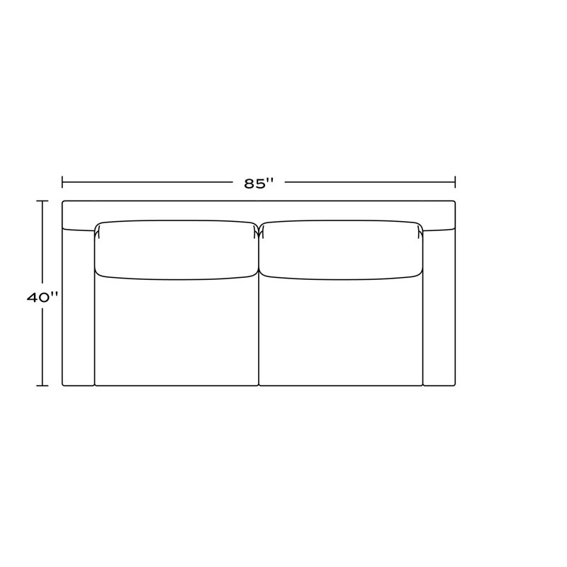 Catalina Sofa (85") , Performance Weave - Carrot