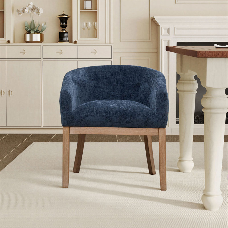 Chaises de cuisine de style campagnard avec accoudoirs 24,8 po, Bleu