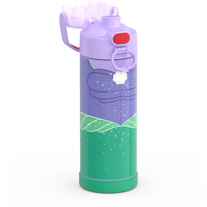 16 oz Bouteille d'eau Funtainer® avec bec et couvercle verrouillable - Princesse - Ariel