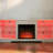 Abertamy 21 Tv Stand Electric Fireplace, Adjustable Glass Shelves, Led Lights, Port, White, Fits 32 - 62" Tvs, 58''W*15.5''D*24.4''H With Realistic Flame Appearance, Charging Socket, For-121170989