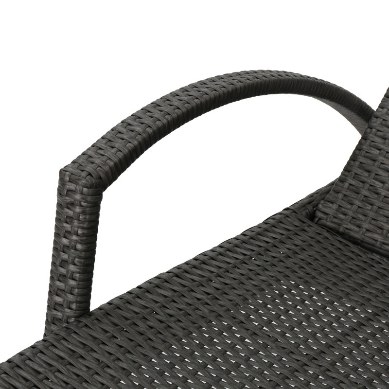Chaise longue d'extérieur en osier PE