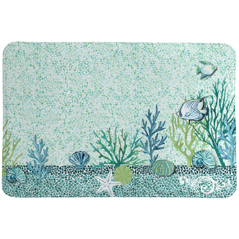 Veer Lagoon Memory Foam Rug By Laural Home