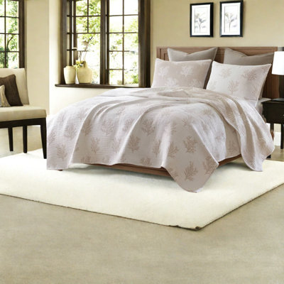 Ensemble de literie pour lit double réversible, ensemble de courtepointe en polyester brun clair pour la maison