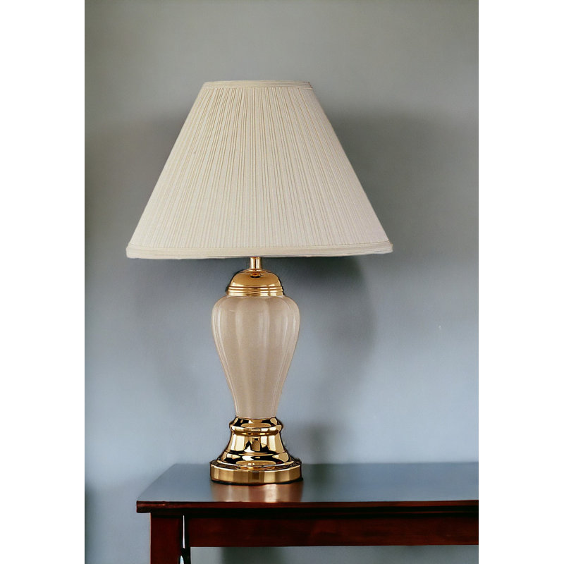 Lampe de table 1pc, Doré / ivoire, Ivoire ivoire