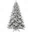 Arbre de Noël artificiel à charnière enneigé 7 pi, 1514 pointes réalistes en PE + PVC, arbre de Noël enneigé avec base en métal-1363835051-1363835044