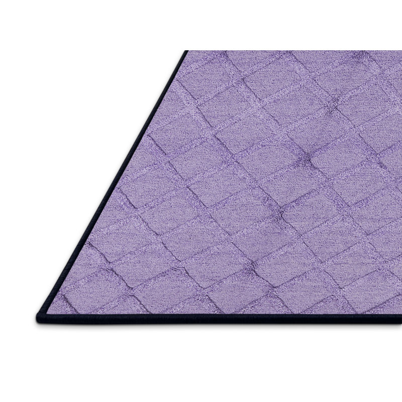 Tapis mauve à motif géométrique, Rectangle 3 pi x 5 pi