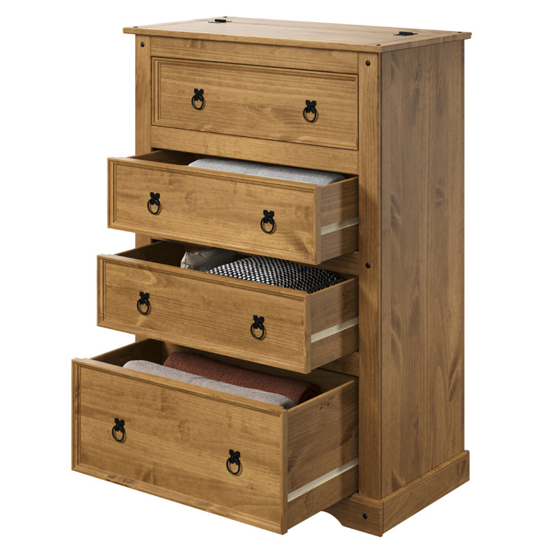 Tayia Solid Wood 36.22'' W 4 - Drawer Dresser