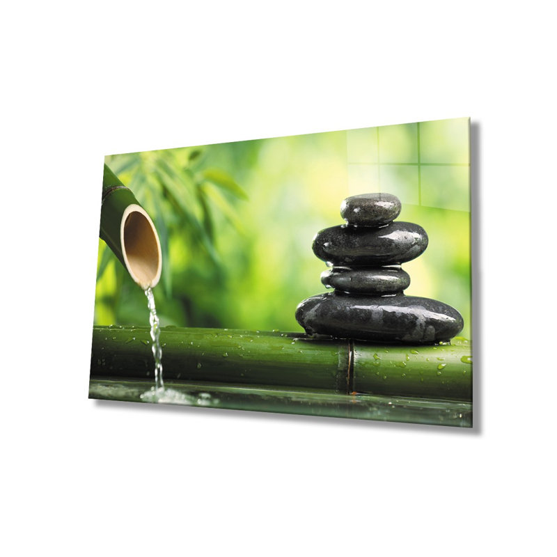 Superbe peinture décorative en verre trempé de 23,6 po x 35,4 po | 100% verre trempé, épaisseur: 0,16 pouce | Parfait pour la décoration intérieure, l'esthétique moderne et l'art mural élégant
