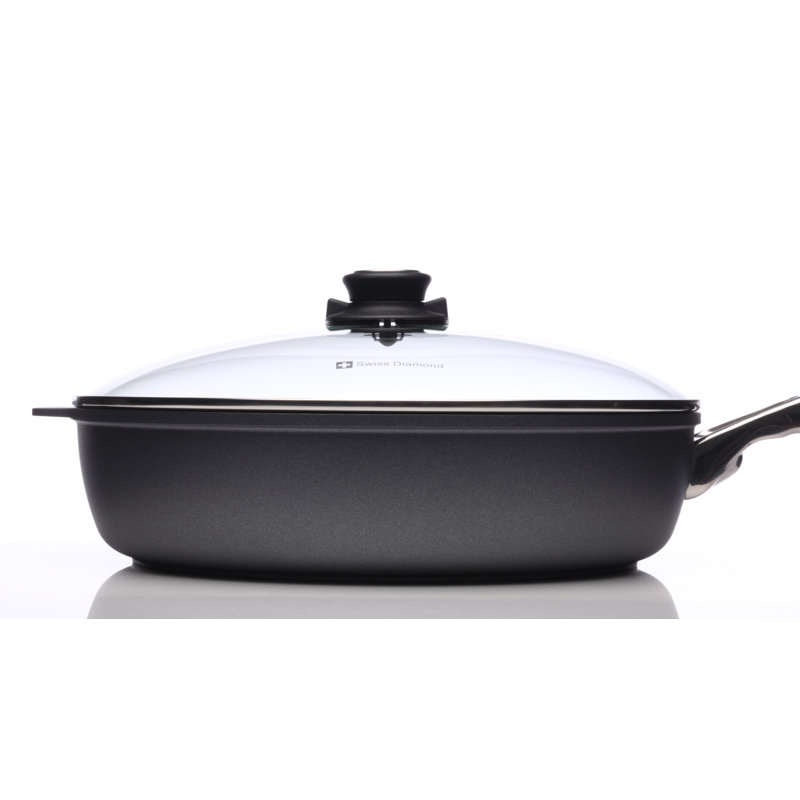 Non Stick Aluminum Saute Pan with Lid, 5.8-qt.