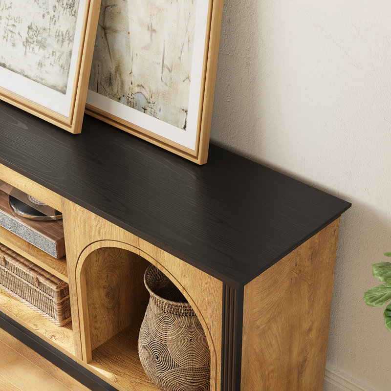 Tv Stand With Storage For 65 Inch Tv, Entertainment Center With Arched Shelves