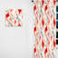 Motif à pois rouges et blancs III - Rideau abstrait - Rideau obscurcissant - 1 panneau-107562699