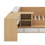 Lit plateforme double avec tiroirs, tablettes et table-118594688