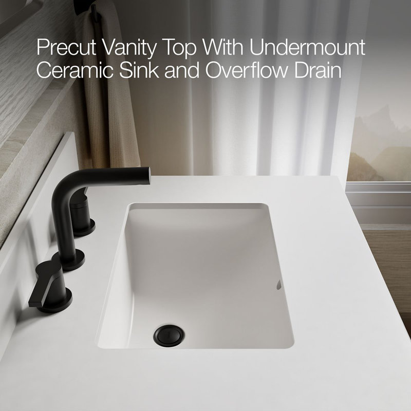 Charlemont 24 In. Bathroom Vanity Cabinet With Sink And Quartz Top, Light Oak