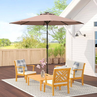 269cm Lighted Tilt Market Parasol