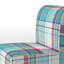 Fauteuil de chambre à motif tartan à carreaux bleu et rouge