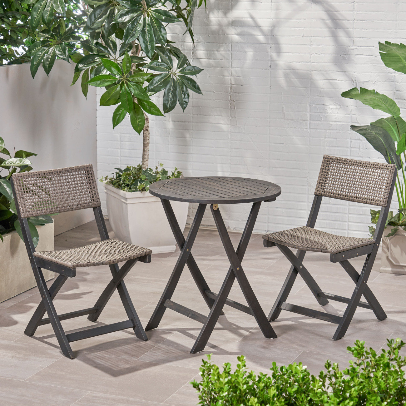 Ebern Designs BISTRO SET,2 Chairs+1 Table, Patio Set, Conversation Set(00)