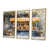 Toile avec cadre flottant or